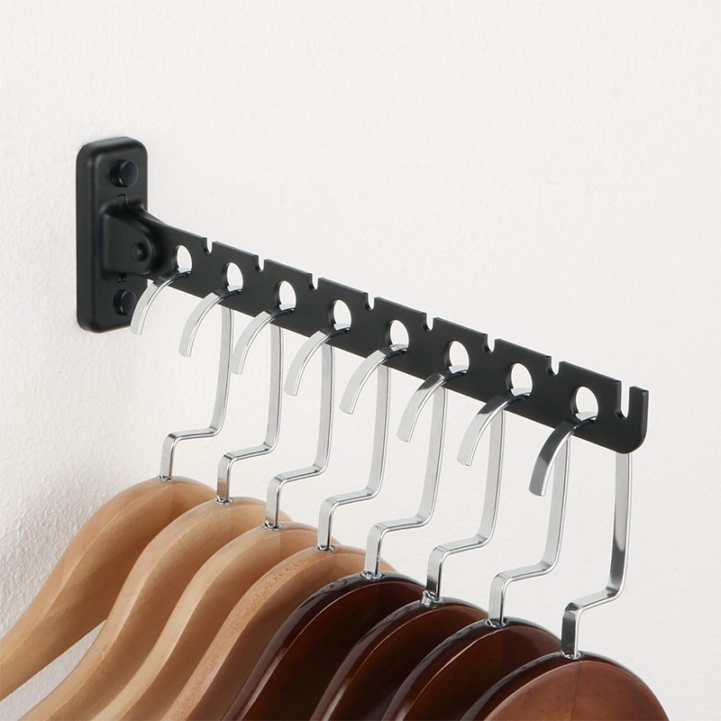 Kleiderbügel aus Edelstahl mit Schwenkarm